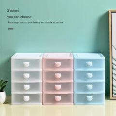 4 Layer Desktop Drawer Mini Plastic Containers Makeup Organizer