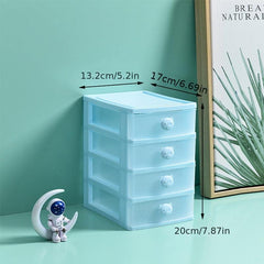 4 Layer Desktop Drawer Mini Plastic Containers Makeup Organizer
