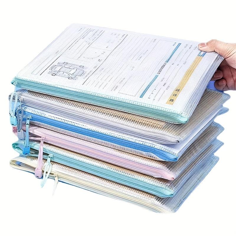 5pcs Waterproof Mesh Zipper Storage for Home Office and Travel