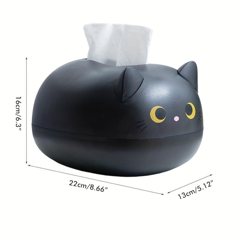 Cartoon Cat Tissue Box Holder for Home Car Office - Cute Cat Napkin Storage Box