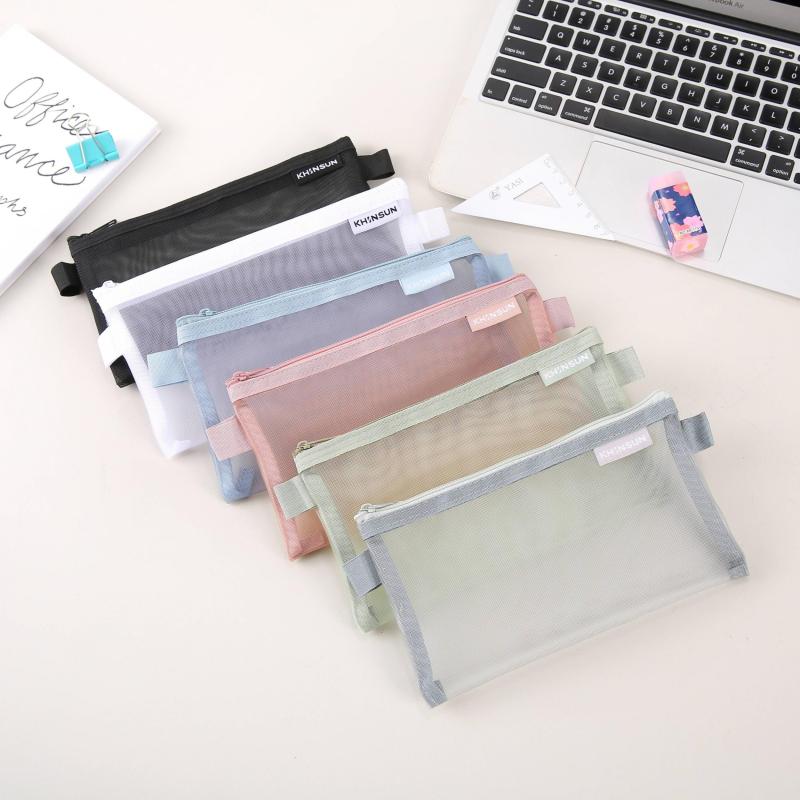 Stylish Mesh Pencil Case for School Supplies Organization