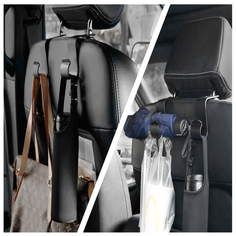 2pcs Car Back Seat Hook Rear Headrest Organizer Hanger Storage Hook
