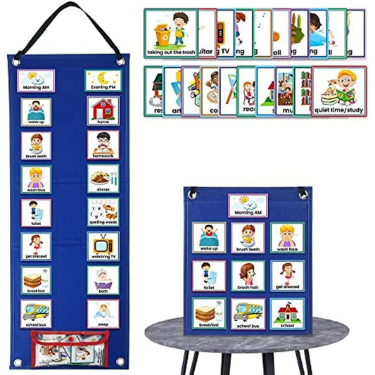Visual Schedule Chart Daily Routine Cards 70pcs for Home School Chores Outings