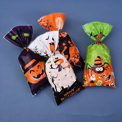 50pcs Halloween Candy Bag Creative Tote Bag Trick Or Treat Bags