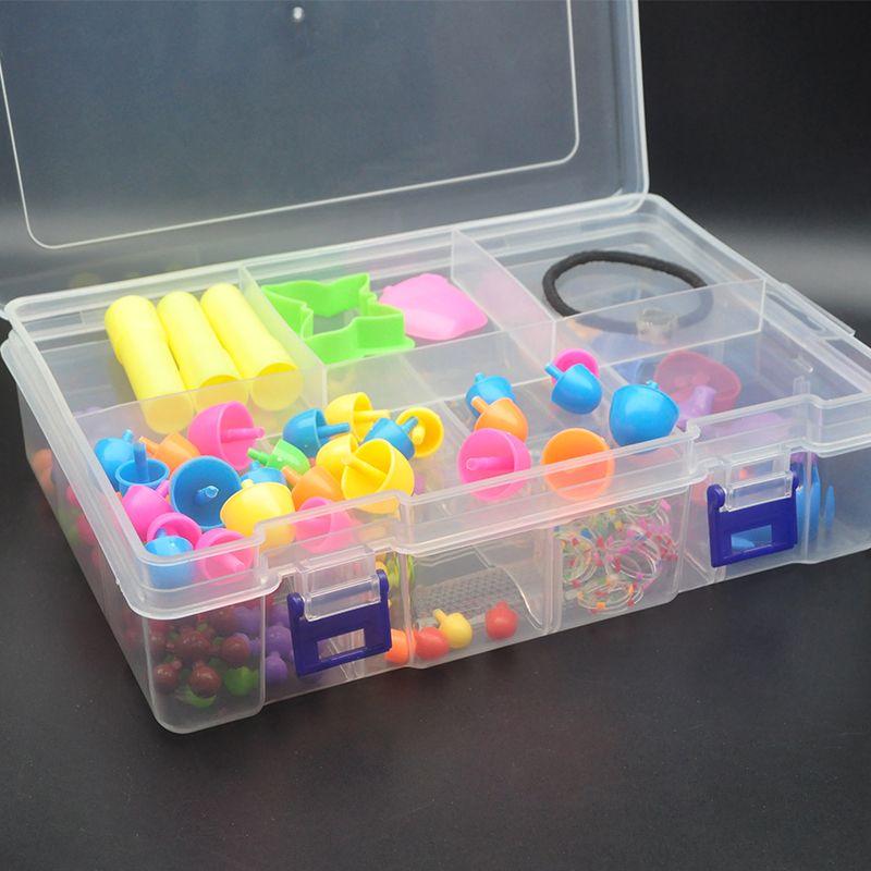 1pc Pin Clip Box 8 Grids Double Layer Storage Box