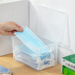 Face Mask Dispenser PP Hygiene Station With Cover High Clarity Mask Case