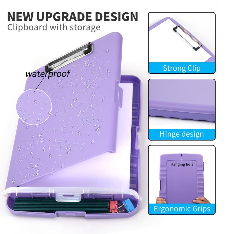 Plastic Writing Pad With Clip for Easy Document Storage