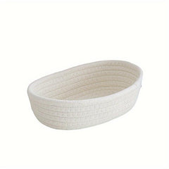 Stylish Woven Nordic Cotton Rope Storage Basket - 58x42x13cm