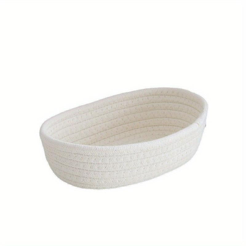 Stylish Woven Nordic Cotton Rope Storage Basket - 58x42x13cm