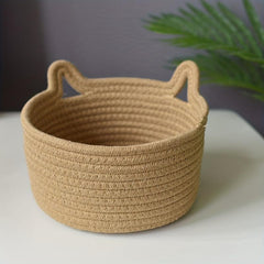 Cat Ear Storage Basket for Office & Home Decor