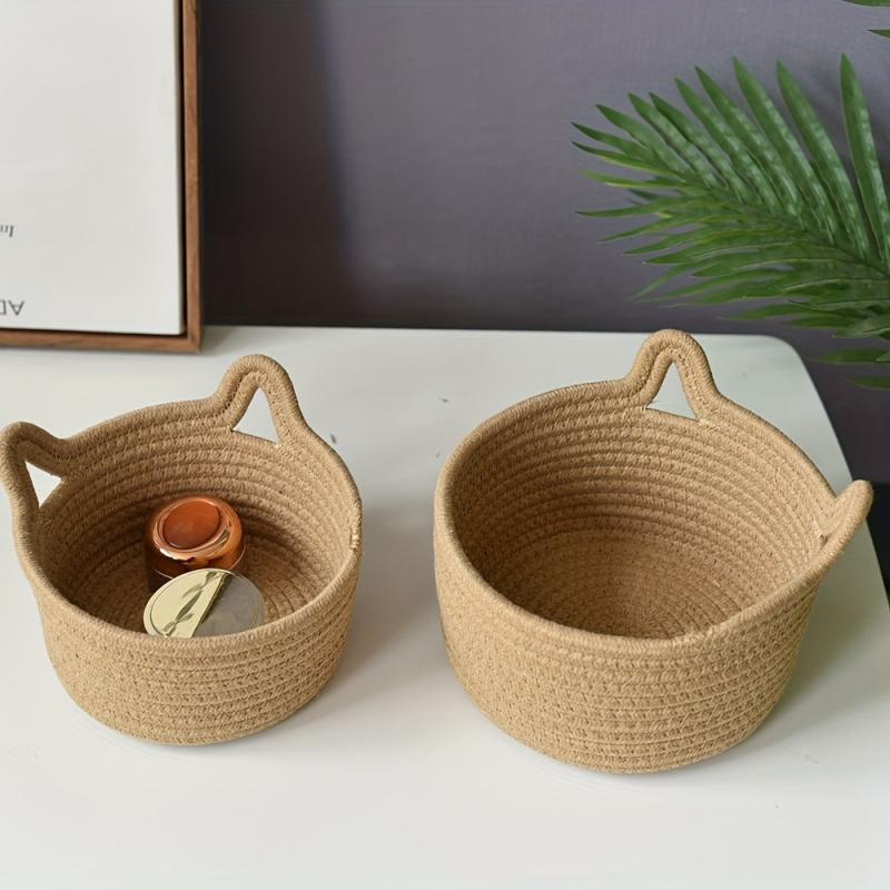 Cat Ear Storage Basket for Office & Home Decor