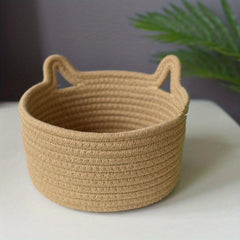 Cat Ear Storage Basket for Office & Home Decor