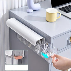 Wall Mounted Cable Organizer with Compartment