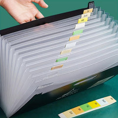 13 Layer Expanding File Folder A4 Desktop Organizer Storage Bag 13 Dividers