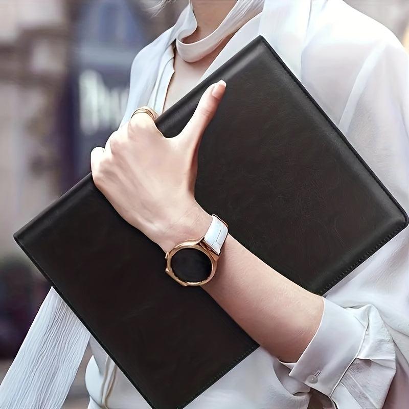 PU Leather Portfolio Folder with Clipboard Clip