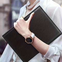 PU Leather Portfolio Folder with Clipboard Clip