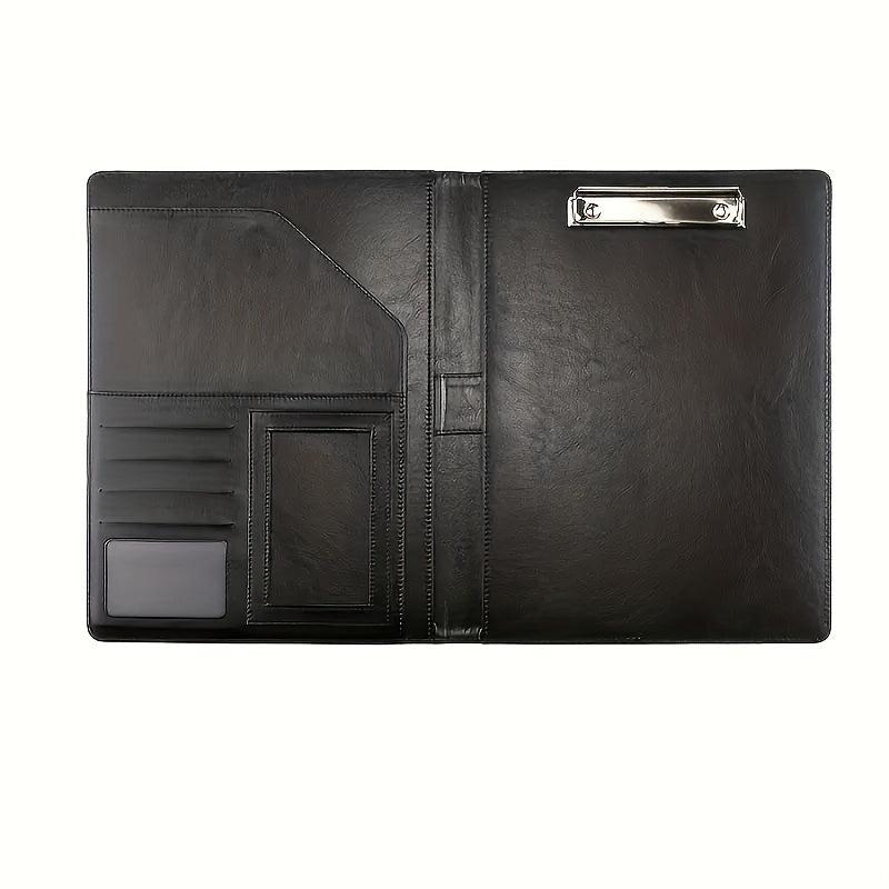 PU Leather Portfolio Folder with Clipboard Clip