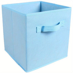 1pc Foldable Fabric Storage Box File Storage Box Household Clothes