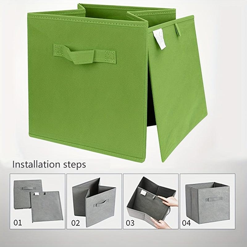 1pc Foldable Fabric Storage Box File Storage Box Household Clothes