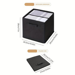 1pc Foldable Fabric Storage Box File Storage Box Household Clothes