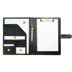 Stylish A4 Leather Folder & Notebook