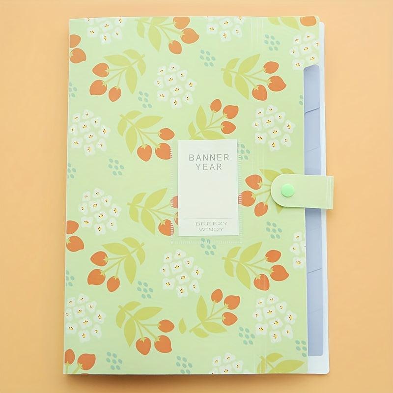 Stylish Floral Printed File Folders Set