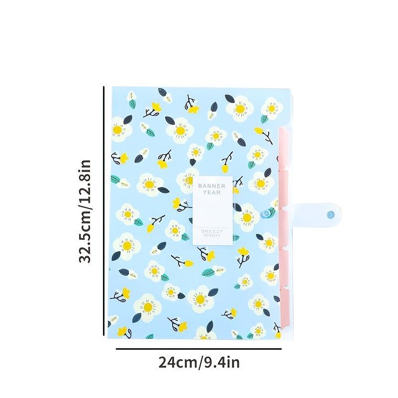 Stylish Floral Printed File Folders Set