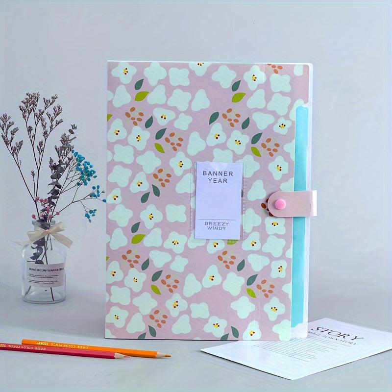 Stylish Floral Printed File Folders Set