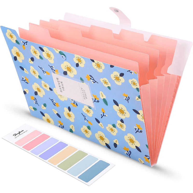 Stylish Floral Printed File Folders Set