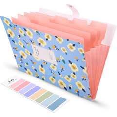 Stylish Floral Printed File Folders Set