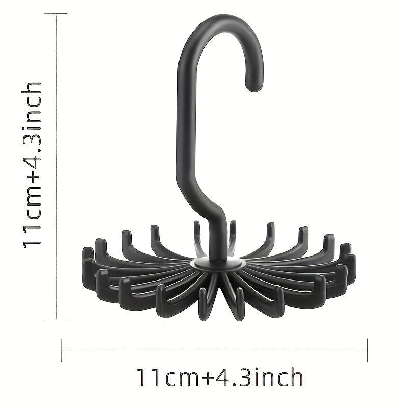 Scarf Belt Clothes Storage Rack Hook 360 Degrees Rotation 20 Claw Scarf Rack