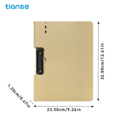 TIANSE Clipboard Folder A4 Size Single Clip 100 Sheet Capacity Waterproof