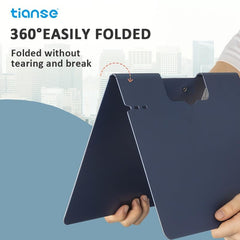 TIANSE Clipboard Folder A4 Size Single Clip 100 Sheet Capacity Waterproof