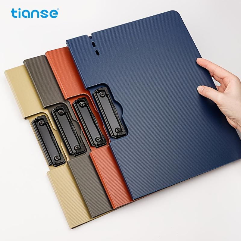 TIANSE Clipboard Folder A4 Size Single Clip 100 Sheet Capacity Waterproof