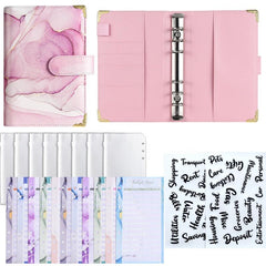 Budget Binder Cash Envelopes Set Pink Purple Green Gray