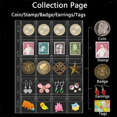 Coin Stamp Collection Inner Page 20 Grids Storage Book