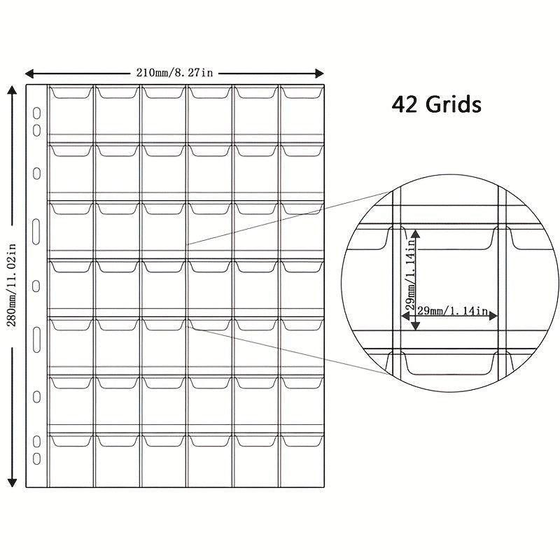 Coin Stamp Collection Inner Page 20 Grids Storage Book