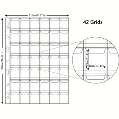 Coin Stamp Collection Inner Page 20 Grids Storage Book