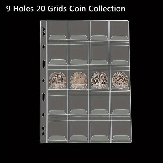 Coin Stamp Collection Inner Page 20 Grids Storage Book