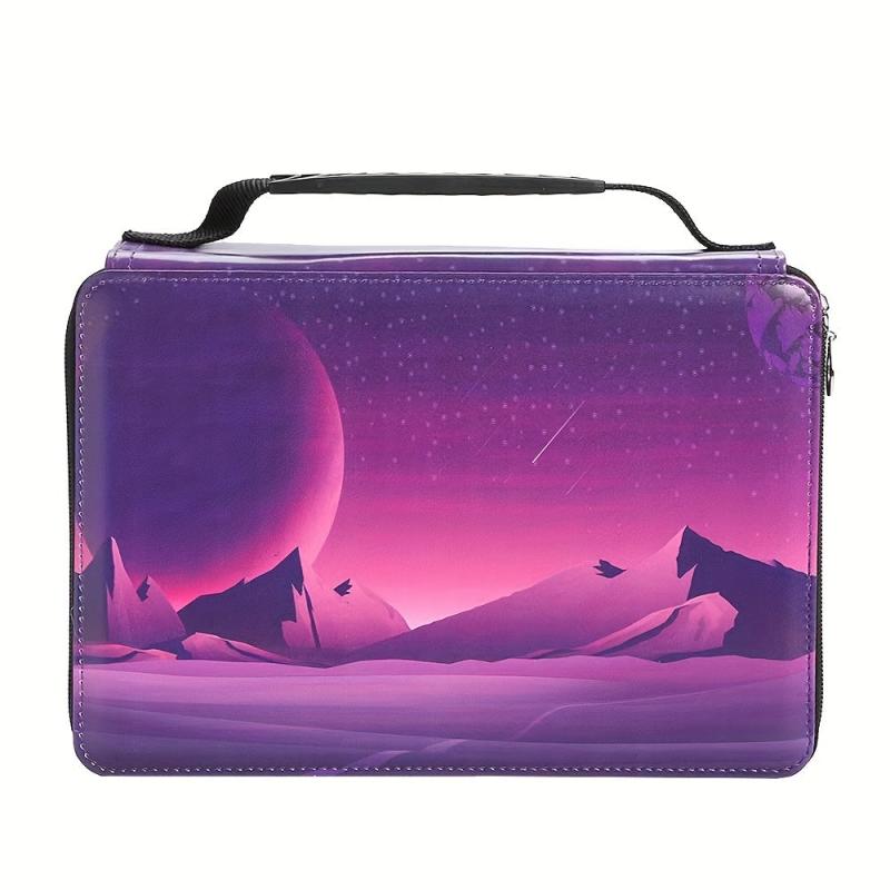 Slots Galaxy Colored Pencil Case with PU Leather Cover