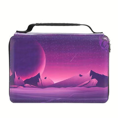 Slots Galaxy Colored Pencil Case with PU Leather Cover