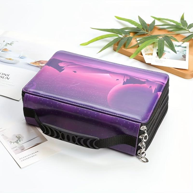Slots Galaxy Colored Pencil Case with PU Leather Cover