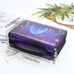 Slots Galaxy Colored Pencil Case with PU Leather Cover