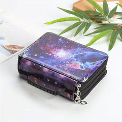 Slots Galaxy Colored Pencil Case with PU Leather Cover