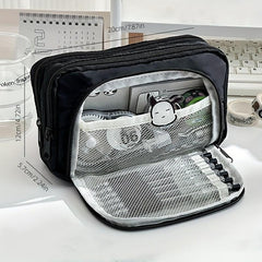 Large Capacity Pencil Case Handheld Stationery Box Portable Office School Girl