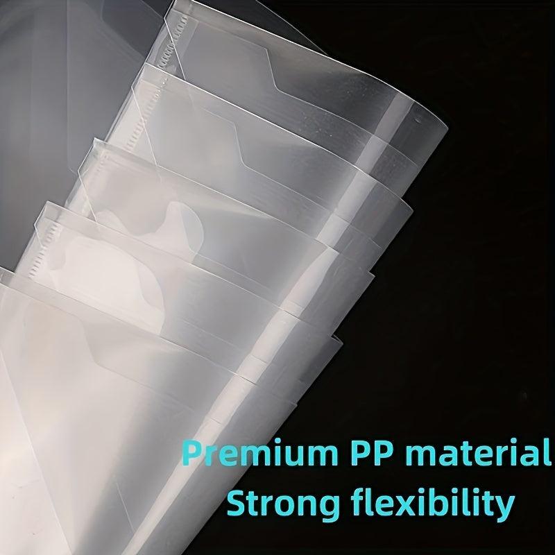 20 Packs Plastic Envelope Transparent Reusable Envelope Waterproof A4 Size