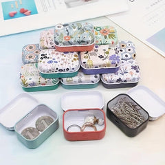 Small Flower Box Jewelry Box Paper Clip Storage Box 5.5x3.8x2.2in