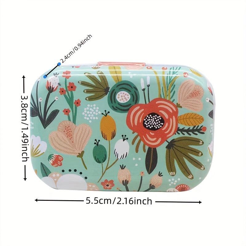 Small Flower Box Jewelry Box Paper Clip Storage Box 5.5x3.8x2.2in