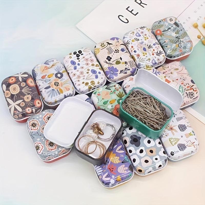 Small Flower Box Jewelry Box Paper Clip Storage Box 5.5x3.8x2.2in