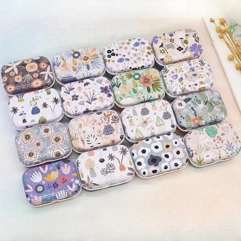 Small Flower Box Jewelry Box Paper Clip Storage Box 5.5x3.8x2.2in